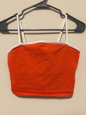 BDG Orange Cropped Tank with Cream Trim